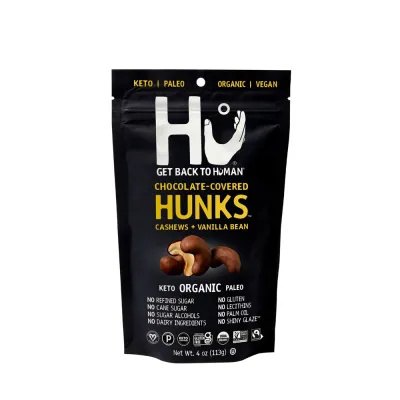 Hu Hunks Vegan Chocolate Covered Cashews with Vanilla Bean - 4 oz