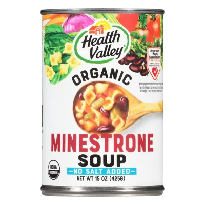 Health Valley Organic No Salt Added Minestrone Soup - 15 oz