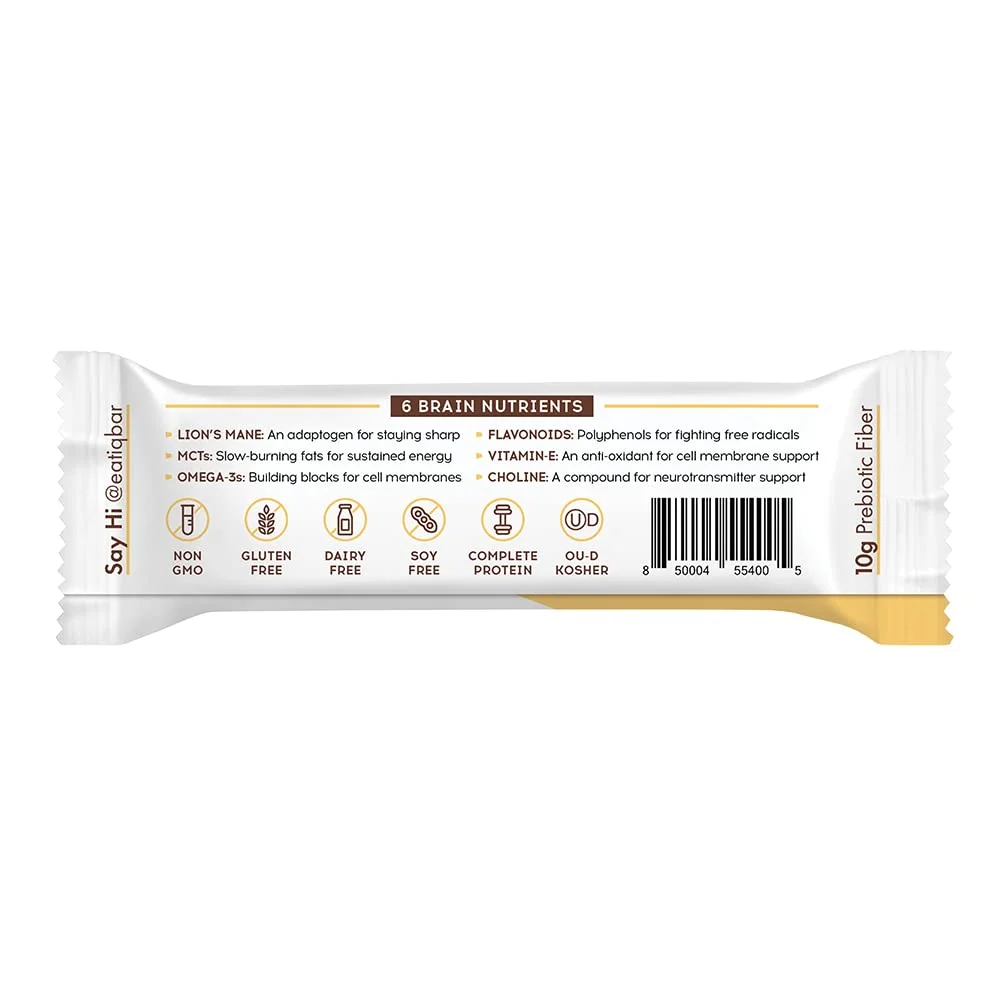 IQBAR Brain and Body Keto Protein Bar, Peanut Butter Chip
