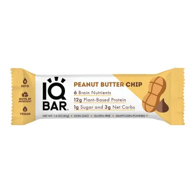 IQBAR Brain and Body Keto Protein Bar, Peanut Butter Chip - 1.6 oz