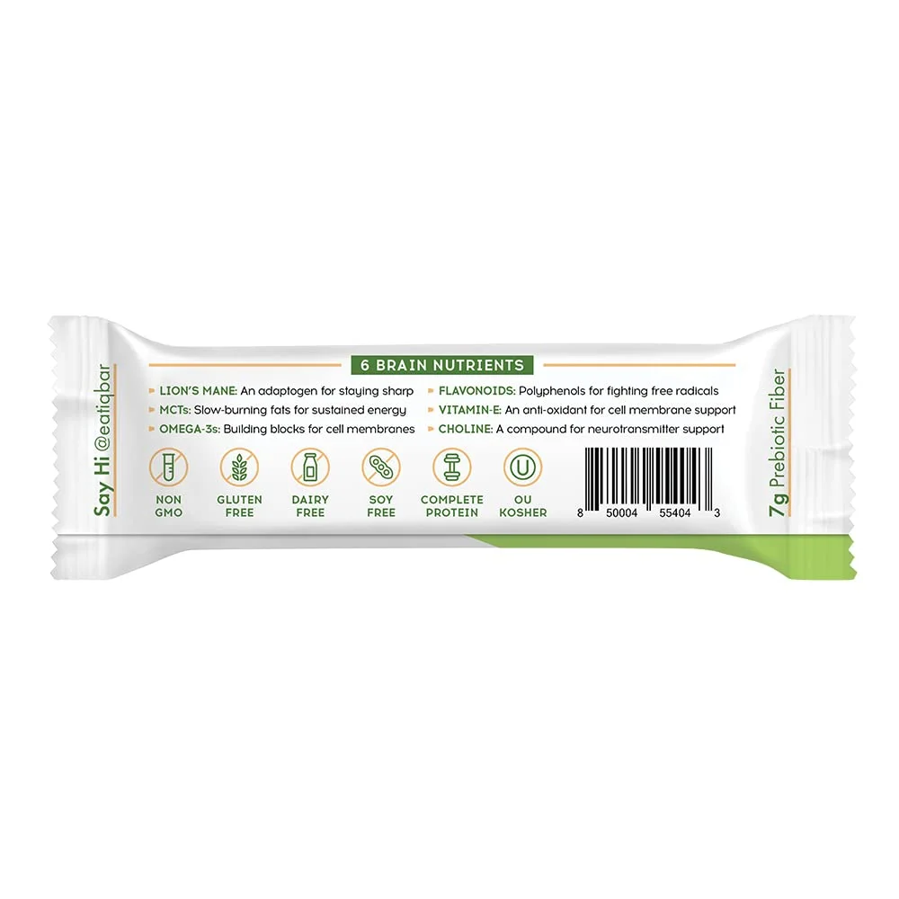IQBAR Brain and Body Keto Protein Bar, Matcha Chai