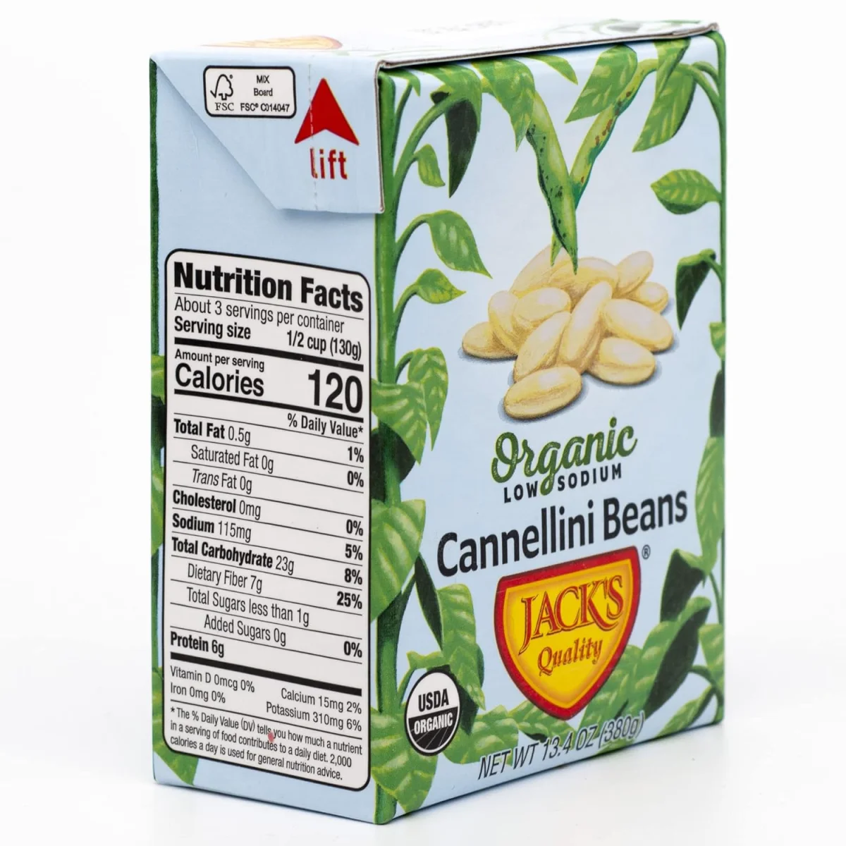 Jack's Organic Cannellini White Beans - 13.4 oz