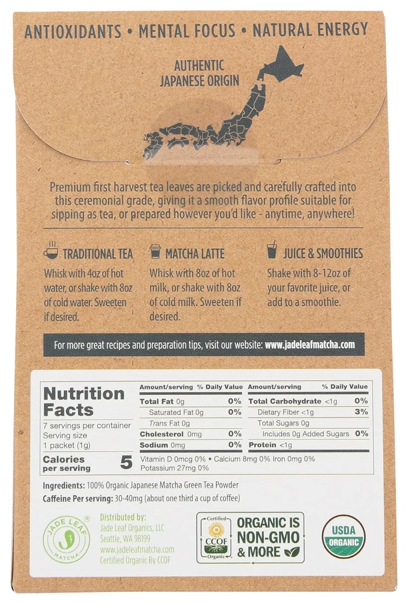 Jade Leaf Matcha Organic Ceremonial Grade Japanese Matcha