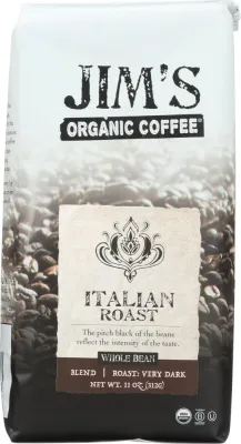 Jim's Organic Italian Roast Whole Bean Coffee - 11 oz