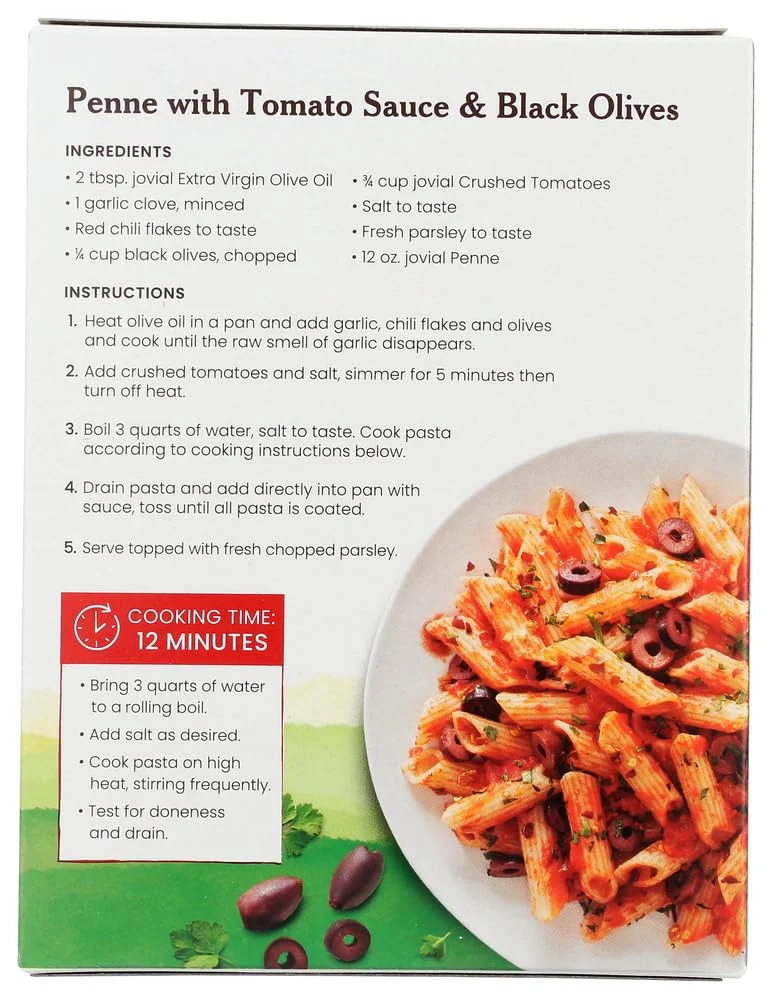Jovial Organic Brown Rice Penne Pasta, Gluten Free - 12 oz