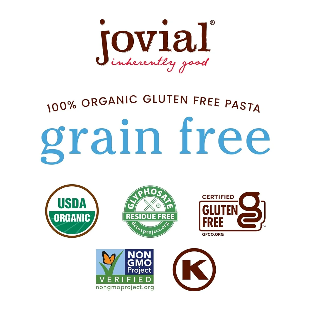 Jovial Organic Grain Free Cassava Fusilli - 8 oz