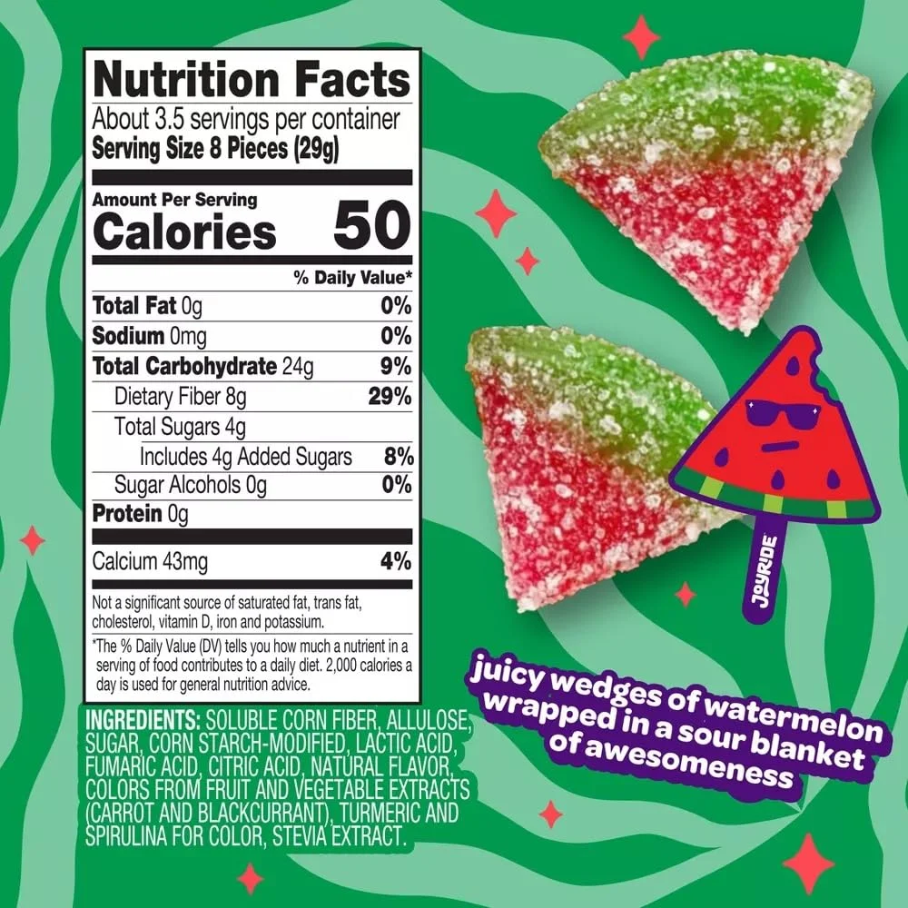 Joyride Sweets Sour Watermelon Wedges - 3.5 oz