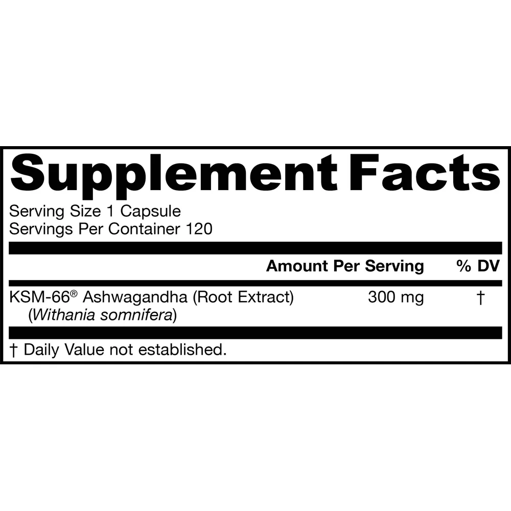 Jarrow Formulas Ashwagandha - 300 mg - 120 Veggie Capsules