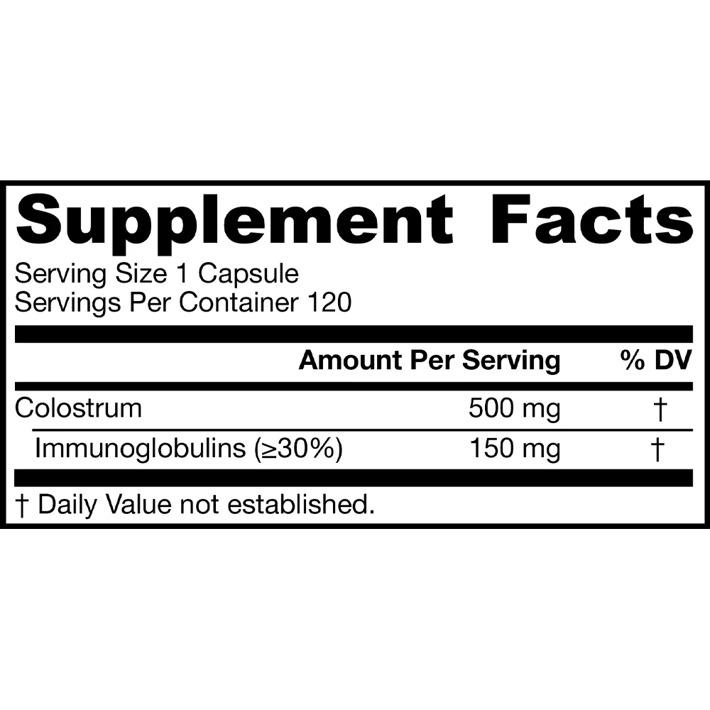 Jarrow Formulas Colostrum Prime Life 500 mg 120 Capsules