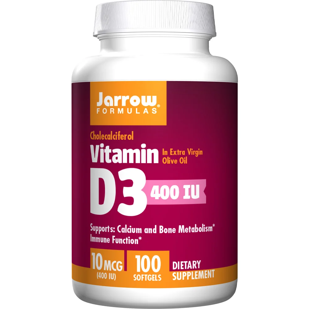 Jarrow Formulas Vitamin D3 Cholecalciferol 400 IU 100 Softgels
