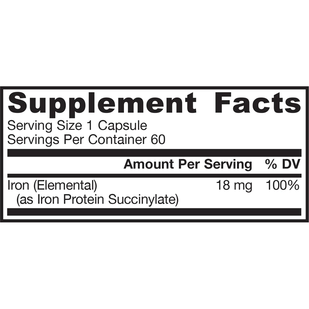 Jarrow Formulas IronSorb 18 mg 60 Veggie Caps
