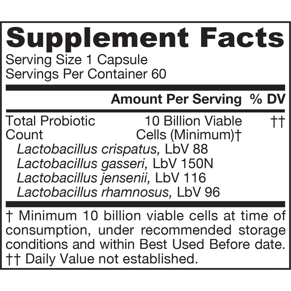 Jarrow Formulas Jarro-Dophilus Vaginal Probiotic Women 10 Billion 60 Veggie Caps