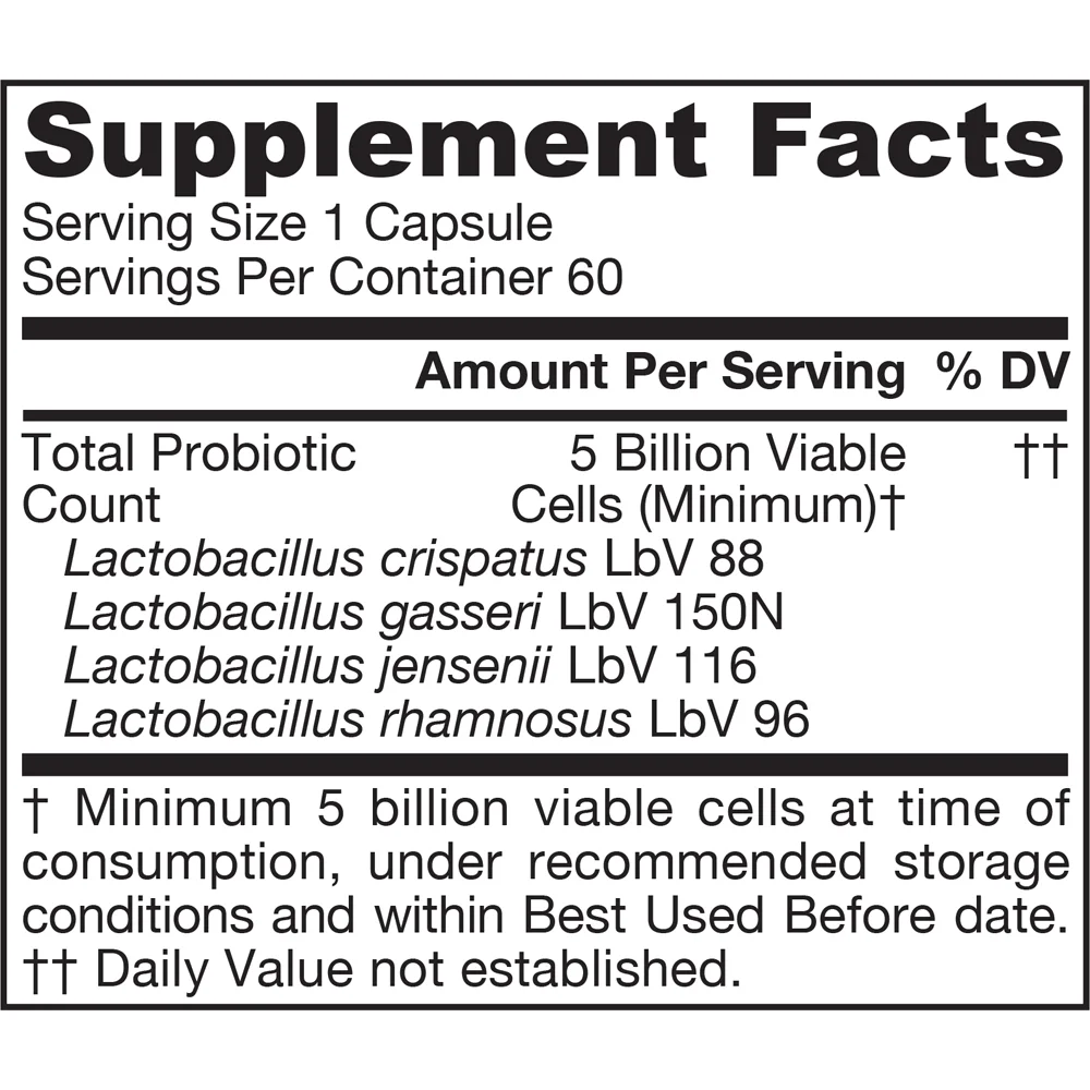 Jarrow Formulas Jarro-Dophilus Vaginal Probiotic Women 5 Billion 60 Enteric Coated Veggie Caps