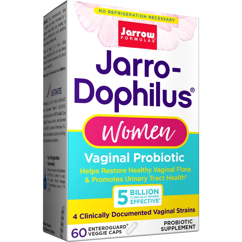 Jarrow Formulas Jarro-Dophilus Vaginal Probiotic Women 5 Billion 60 Enteric Coated Veggie Caps
