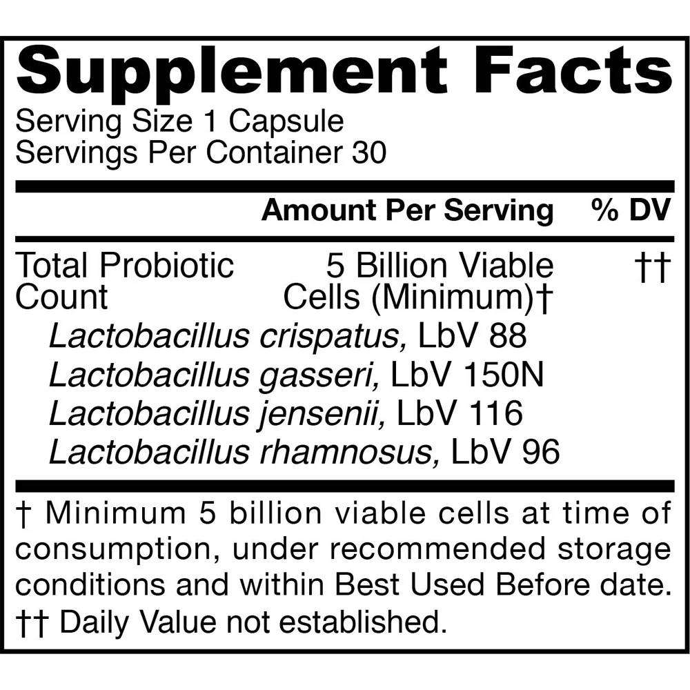 Jarrow Formulas Jarro-Dophilus Vaginal Probiotic Women 5 Billion 30 Enteric Coated Veggie Caps