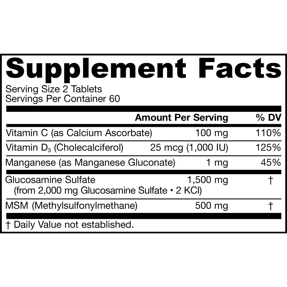 Jarrow Formulas Joint Builder Glucosamine Sulfate with MSM 120 Tablets