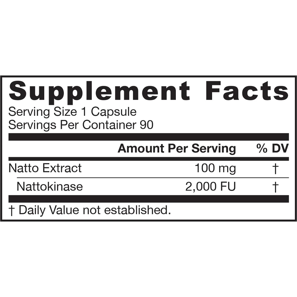 Jarrow Formulas NattoMax 2000 FU 100 mg 90 Veggie Caps