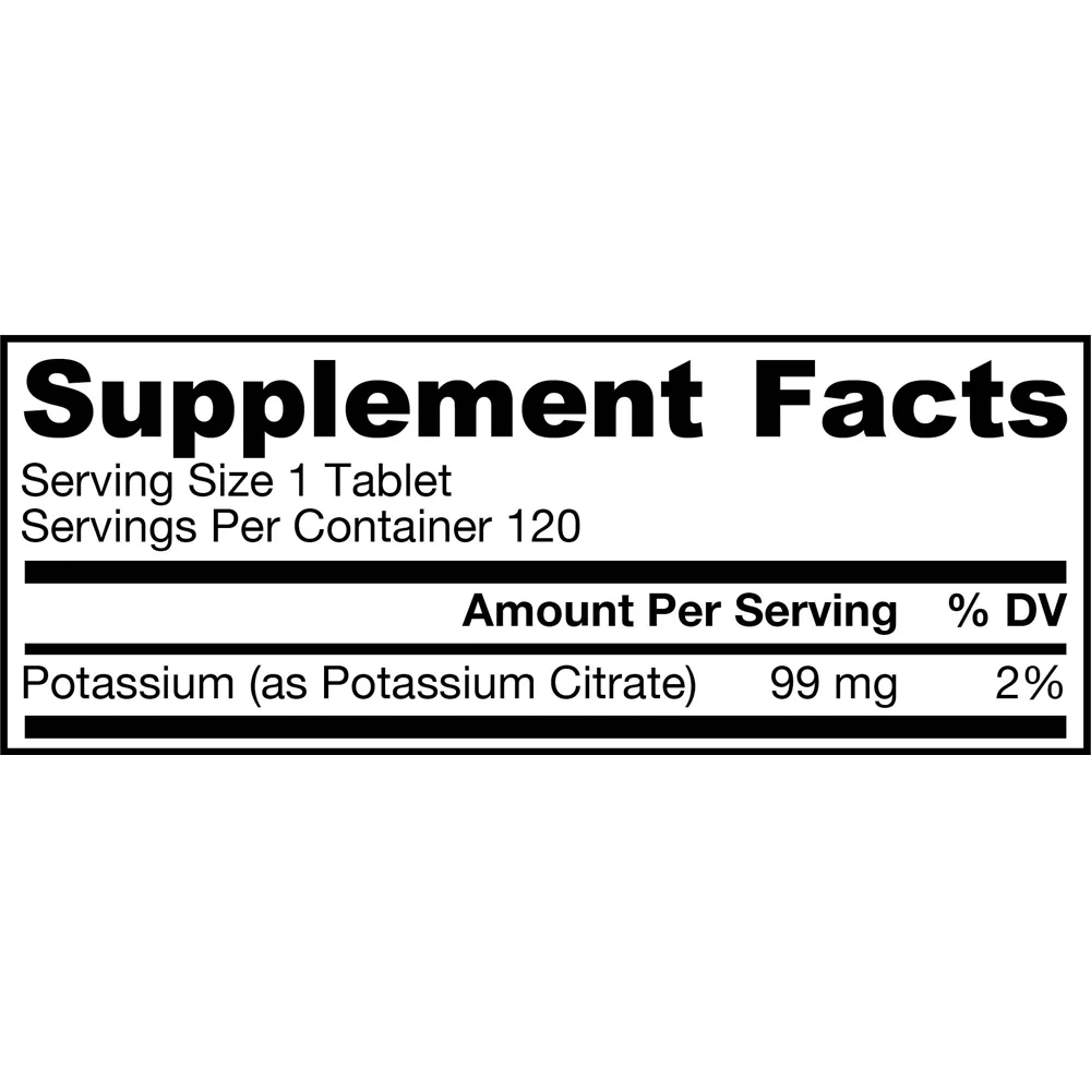 Jarrow Formulas Potassium Citrate Skeletal Health 99 mg 120 Tablets
