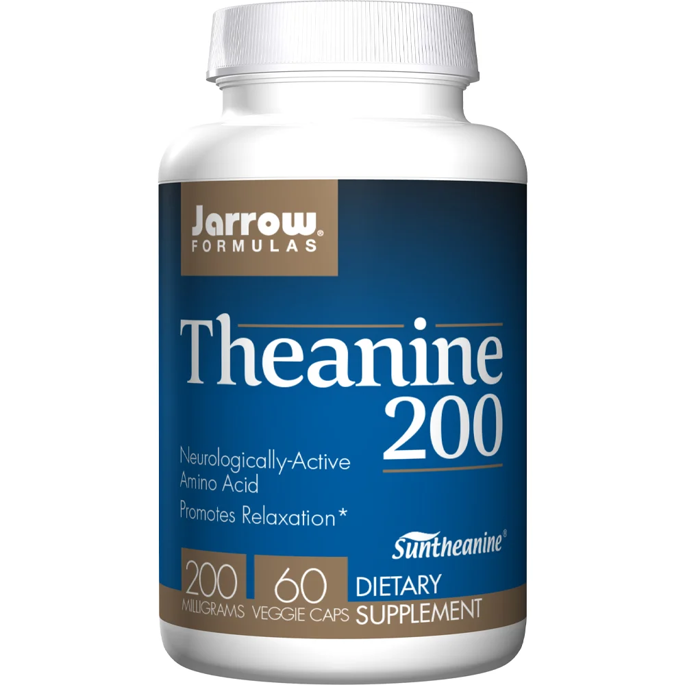 Jarrow Formulas Theanine 200 - 200 mg - 60 Veggie Capsules
