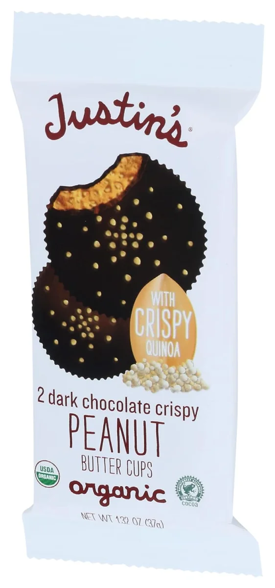 Justin's Organic Dark Chocolate Crispy Peanut Butter Cups - 1.32 oz