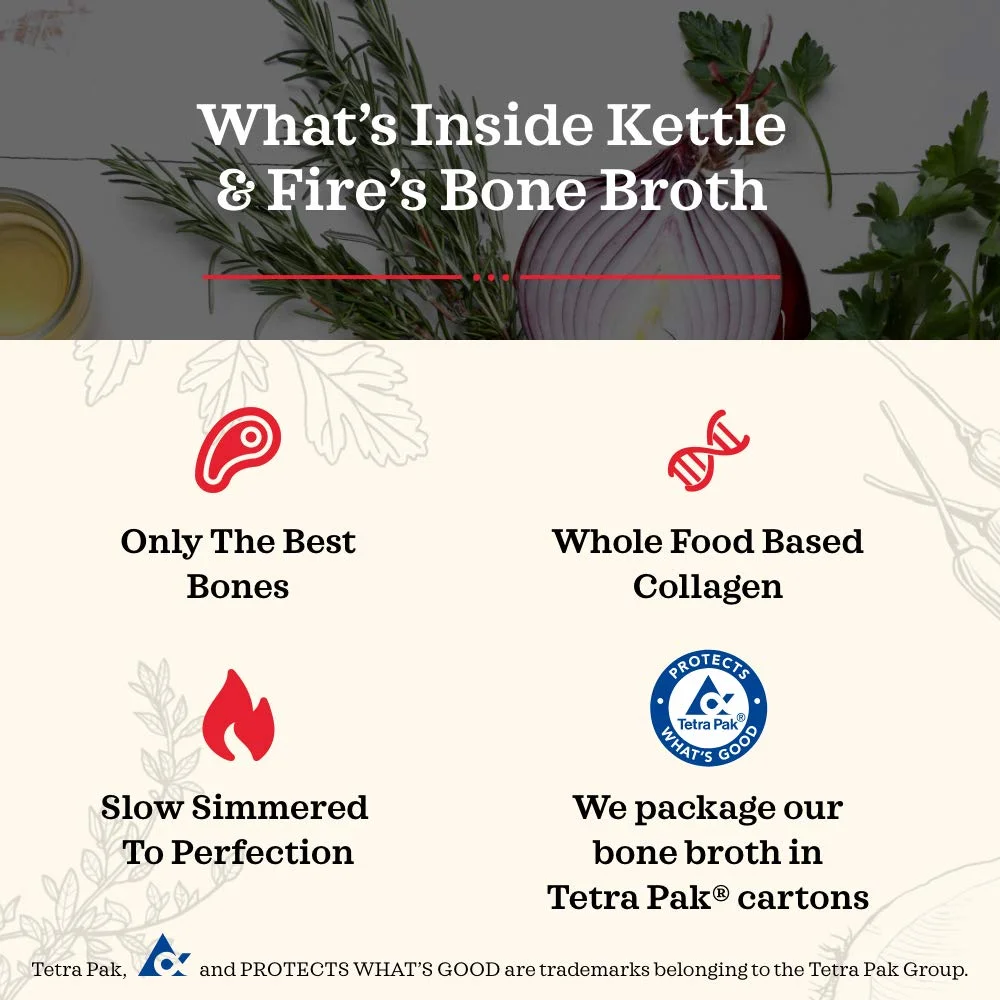 Kettle & Fire Grass-Fed Beef Bone Broth, Gluten Free - 16.2 fl oz
