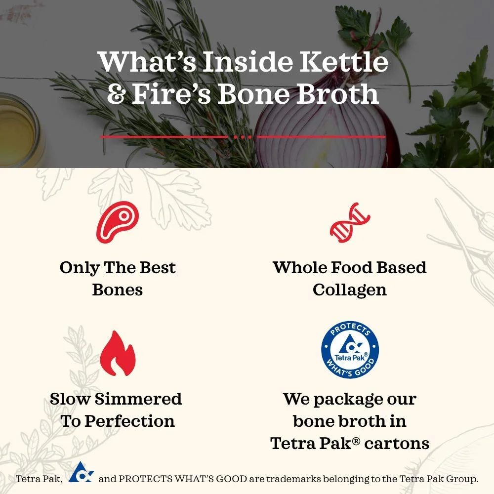 Kettle & Fire Chicken Bone Broth, Gluten Free - 16.2 fl oz