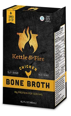 Kettle & Fire Chicken Bone Broth, Gluten Free - 16.2 fl oz