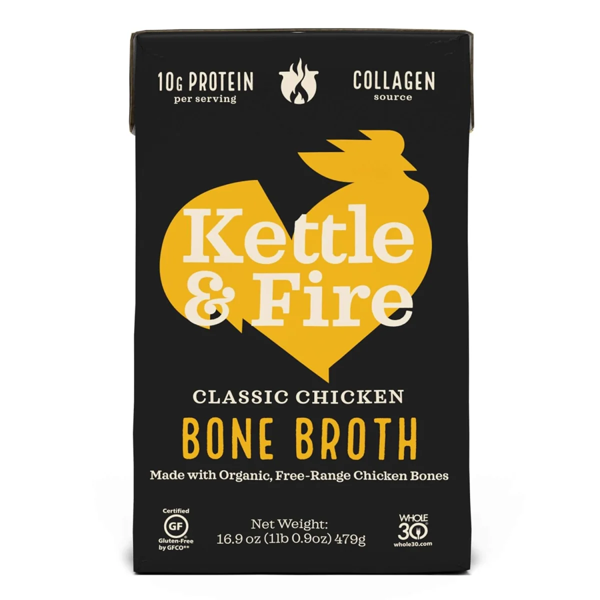 Kettle & Fire Chicken Bone Broth, Gluten Free - 16.2 fl oz