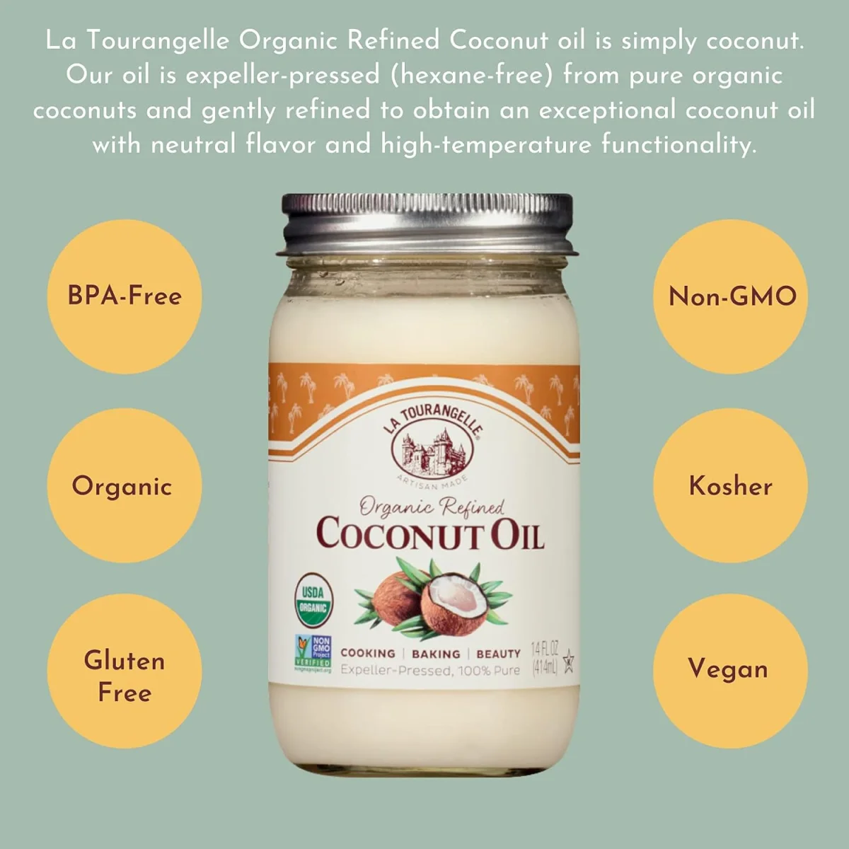 La Tourangelle Organic Refined Coconut Oil