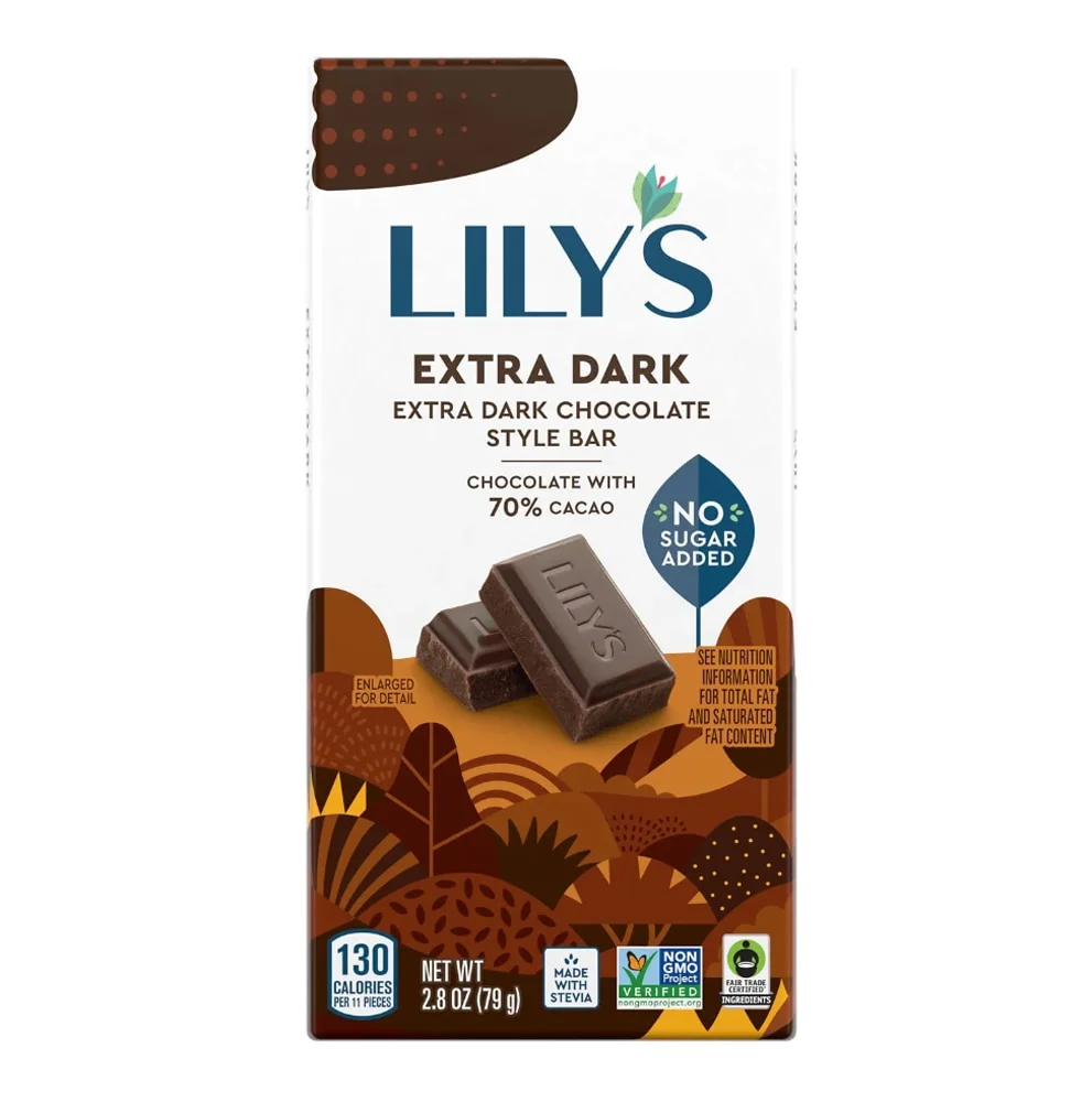Lily's Dark Chocolate with Stevia, Extra Dark - 2.8 oz