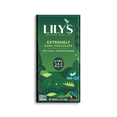 Lily's Sweets 85% Extremely Dark Chocolate Bar - 2.8 oz