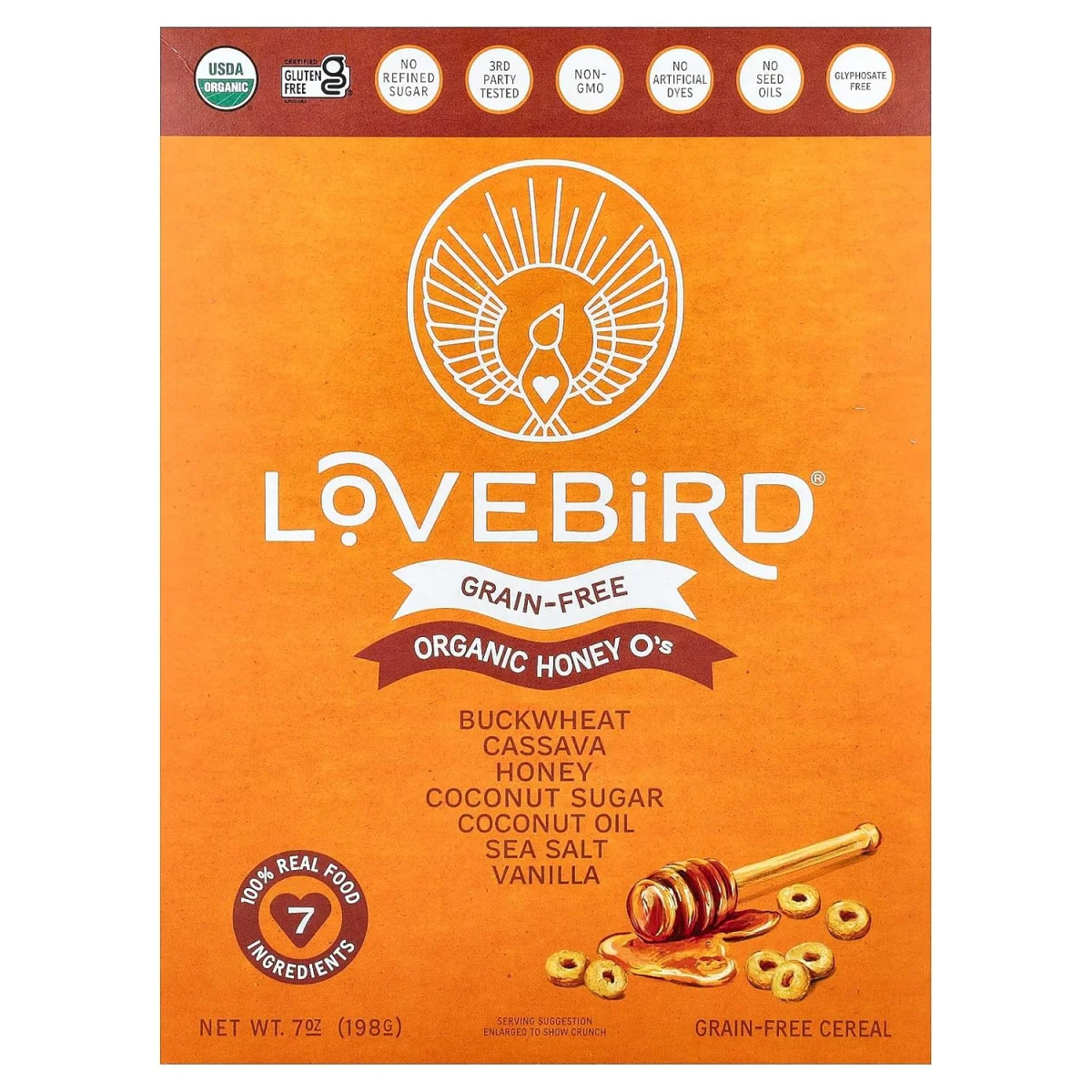 Lovebird Cereal Organic Grain Free Honey - 7 oz