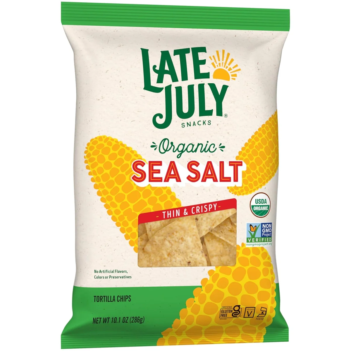 Late July Sea Salt Thin & Crispy Organic Tortilla Chips - 10.1 oz