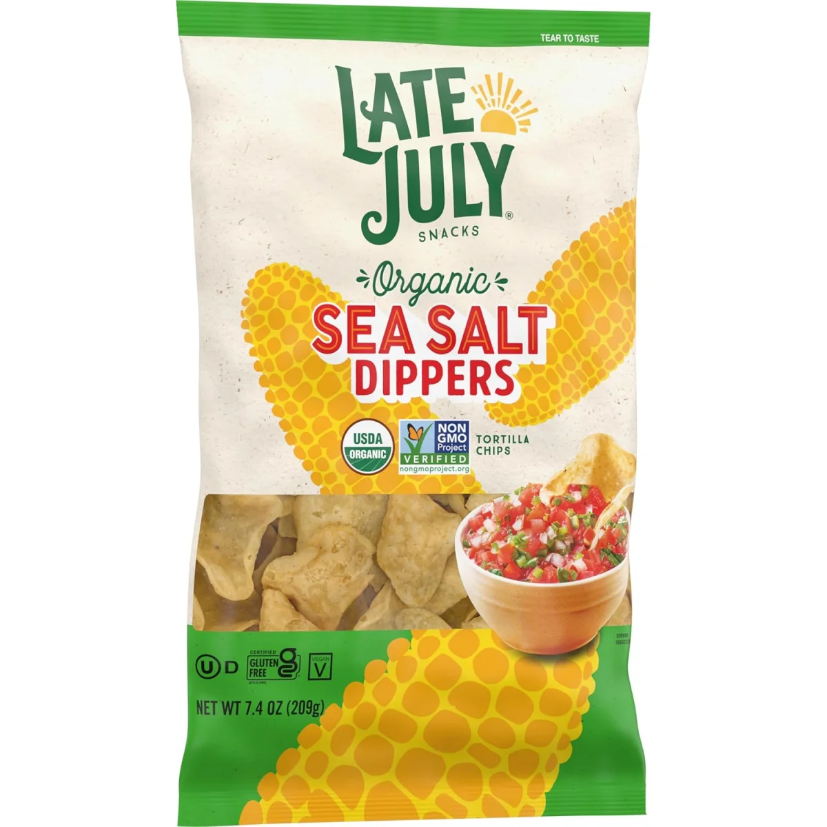 Late July Sea Salt Dippers Tortilla Chips - 7.4 oz