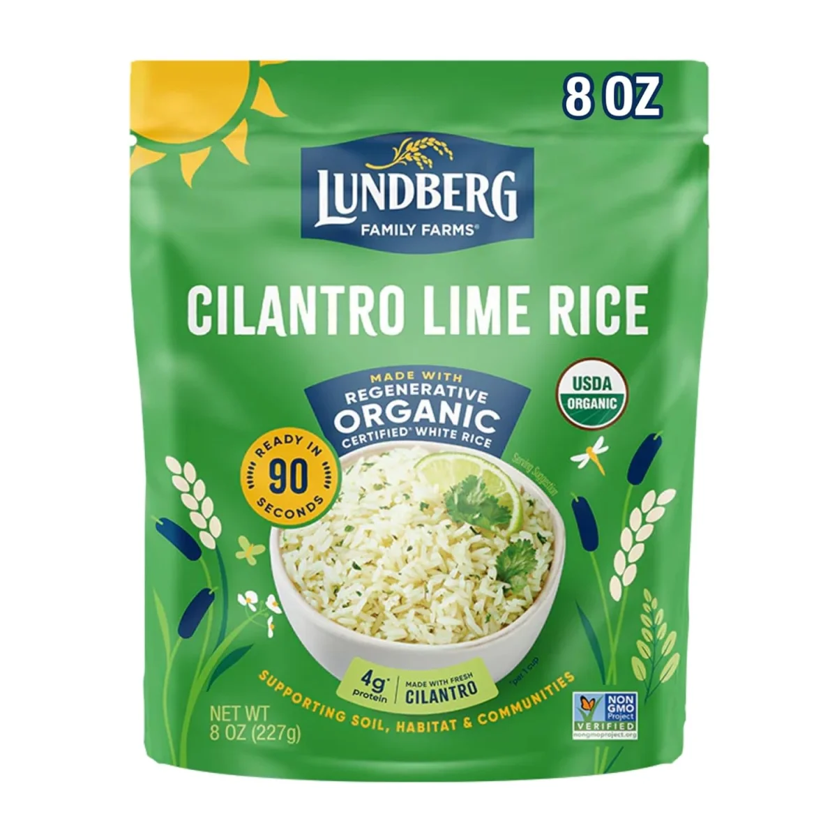 Lundberg Organic Cilantro Lime Rice, Fully Cooked & Ready to Heat - 8 oz
