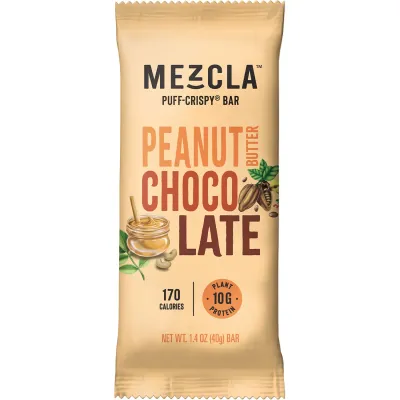 Mezcla Peanut Butter Chocolate Puff-Crispy Bar - 1.4 oz
