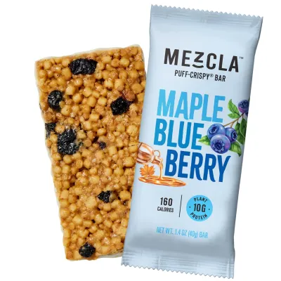 Mezcla Puff Crispy Protein Bar, Canadian Maple Blueberry - 1.4 oz