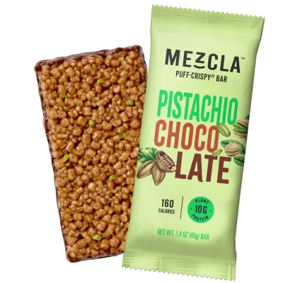 Mezcla Puff Crispy Protein Bar, Italian Pistachio Chocolate - 1.4 oz