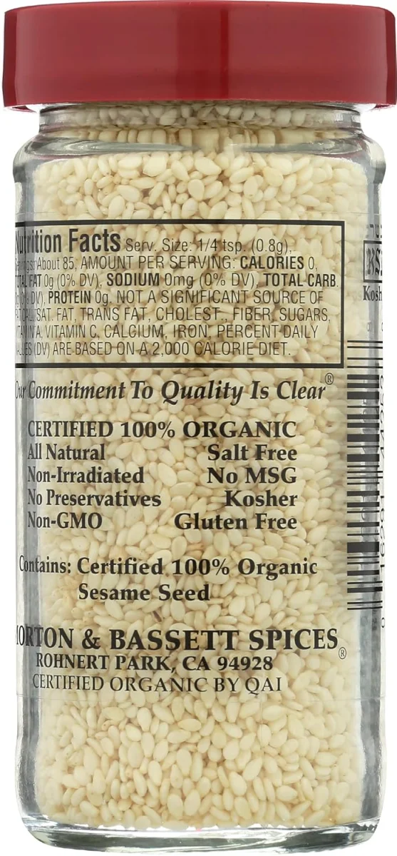 Morton & Bassett Organic Toasted Sesame Seed - 1.9 oz