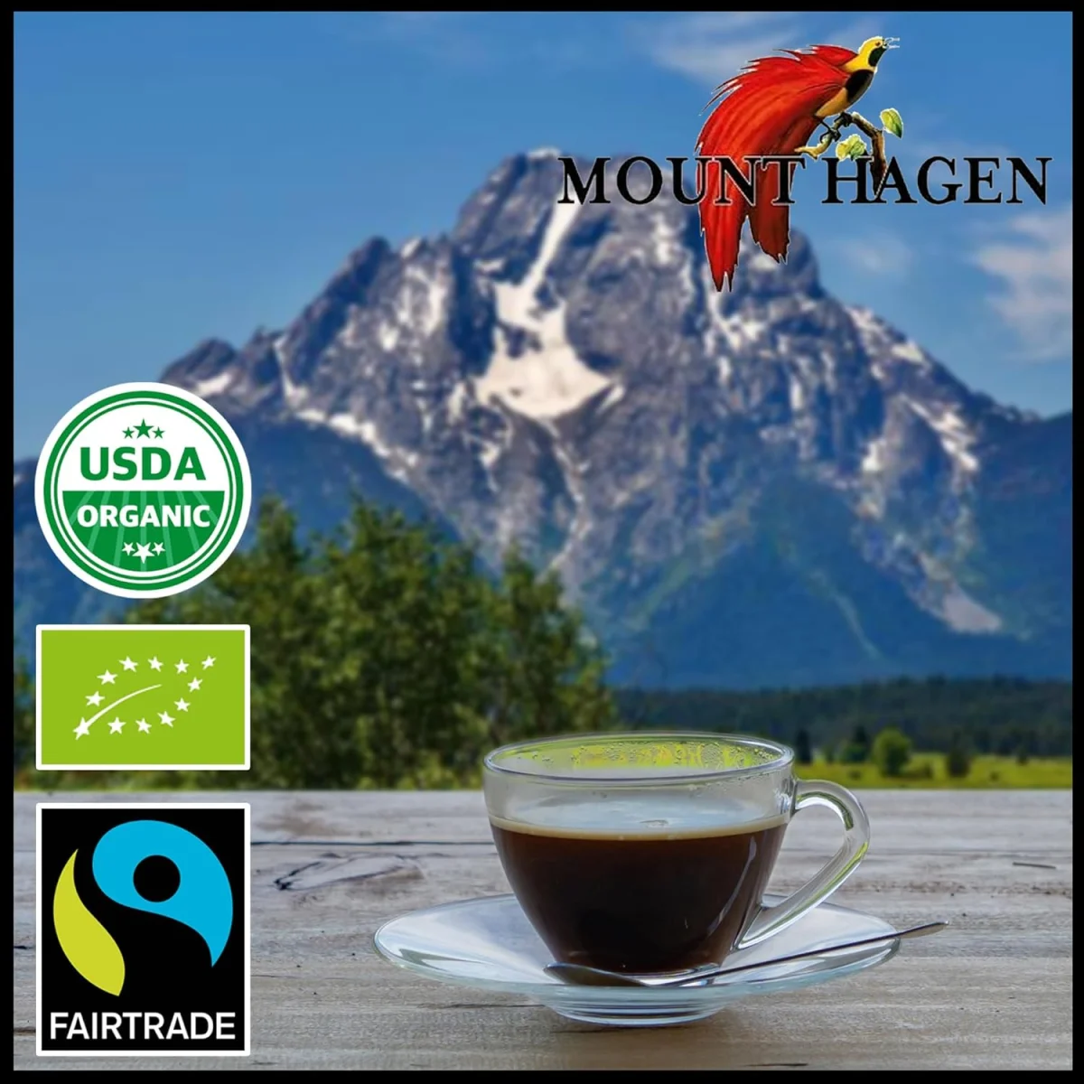 Mount Hagen Organic Fairtrade Decaffeinated Instant Coffee Single Serve Sticks