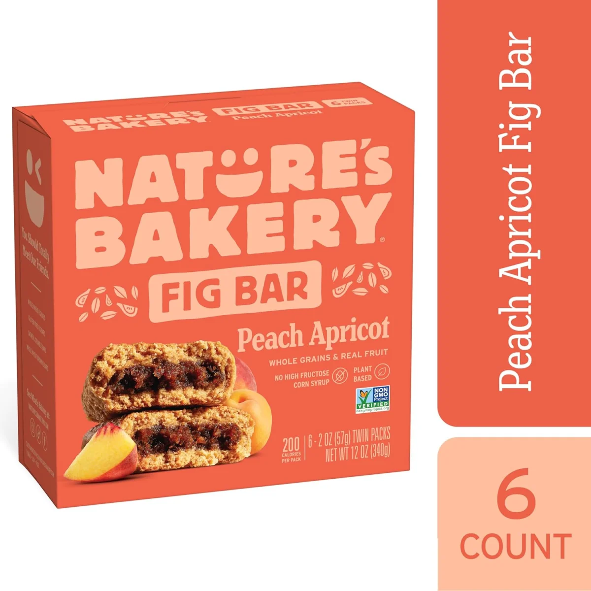 Nature's Bakery Whole Wheat Fig Bars, Peach Apricot
