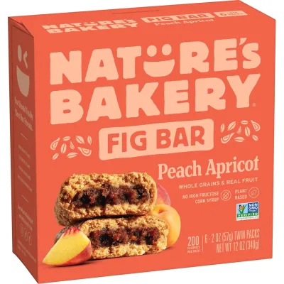 Nature's Bakery Whole Wheat Fig Bars, Peach Apricot - 6 Bars