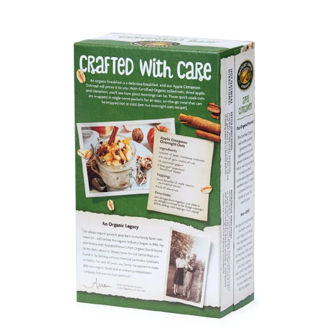 Nature's Path Organic Instant Hot Oatmeal, Apple Cinnamon