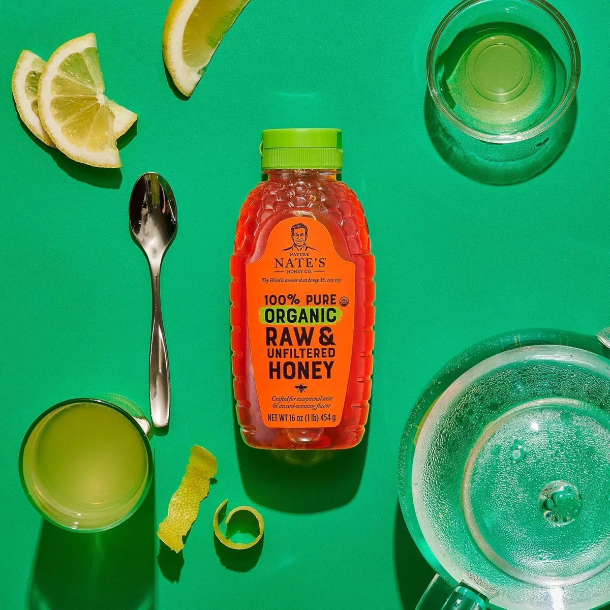 Nature Nate's 100% Pure Organic Raw & Unfiltered Honey - 16 oz