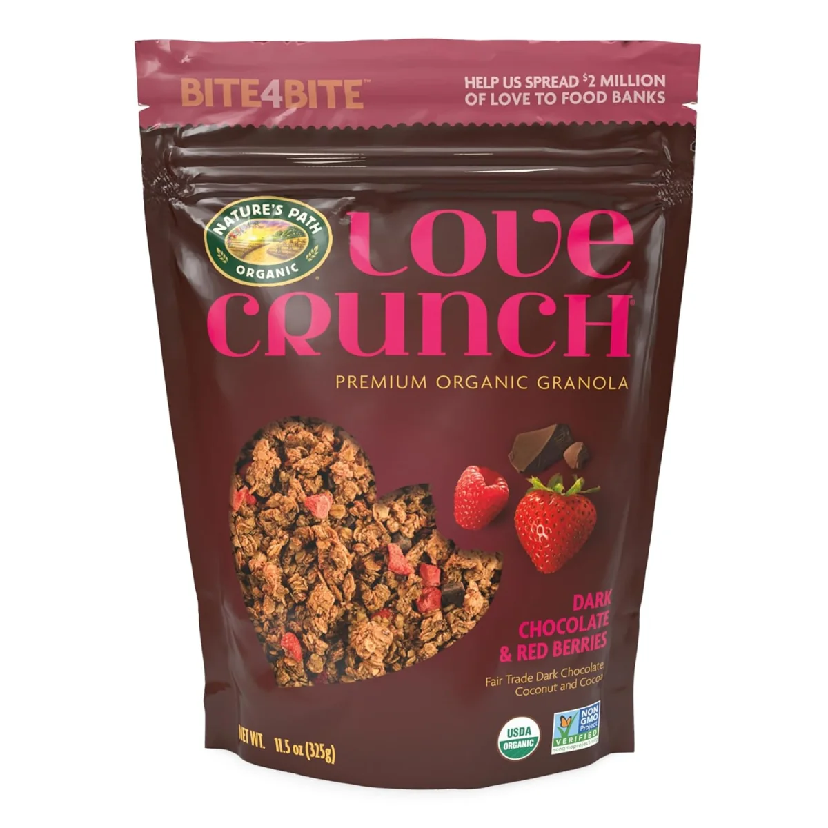 Nature's Path Love Crunch Premium Organic Granola, Dark Chocolate & Red Berries