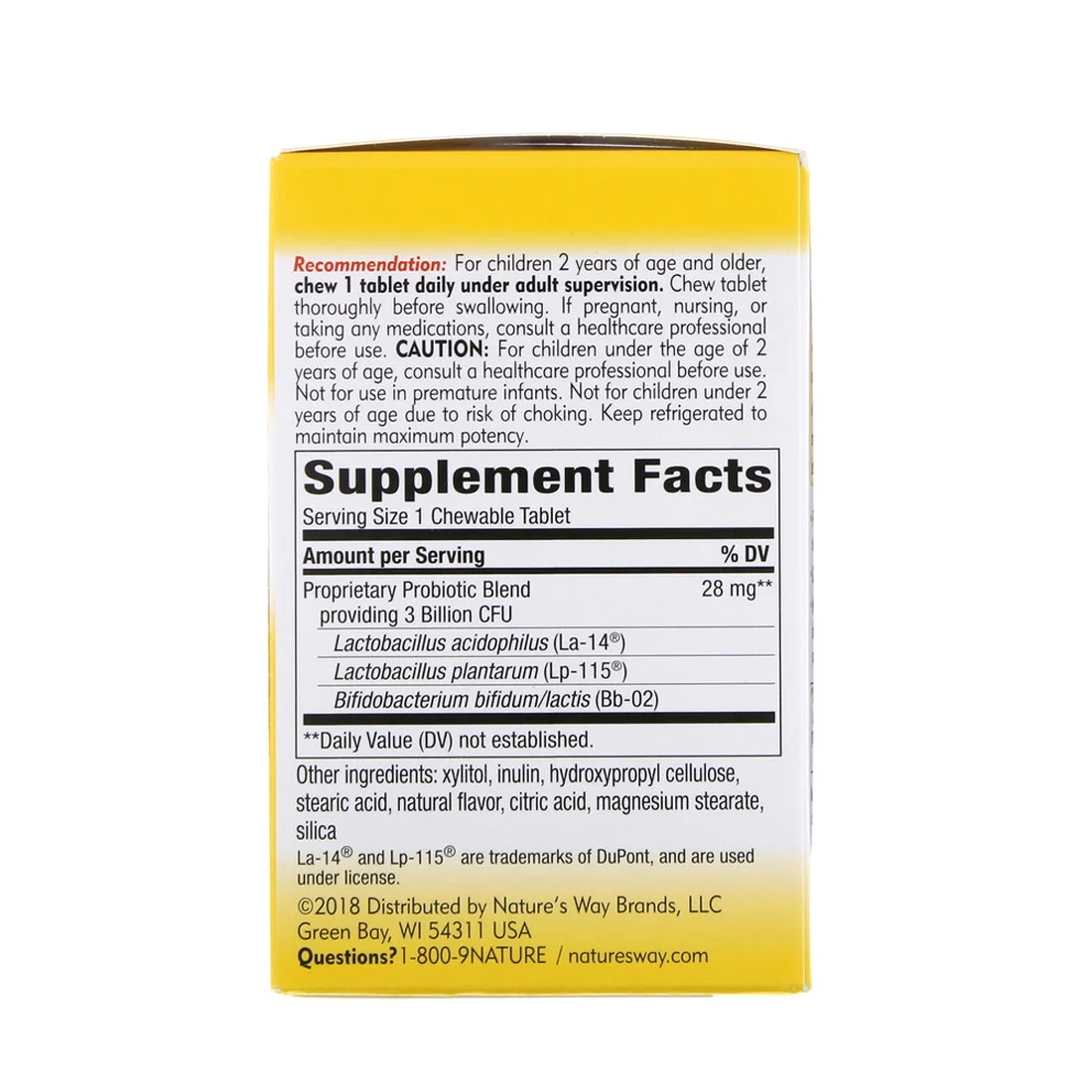 Natures Way Primadophilus Kids Orange Flavor Chewables Ages 2-12, 30 Tablets