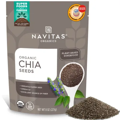 Navitas Organics Organic Chia Seeds, Omega-3s & Fiber - 8 oz
