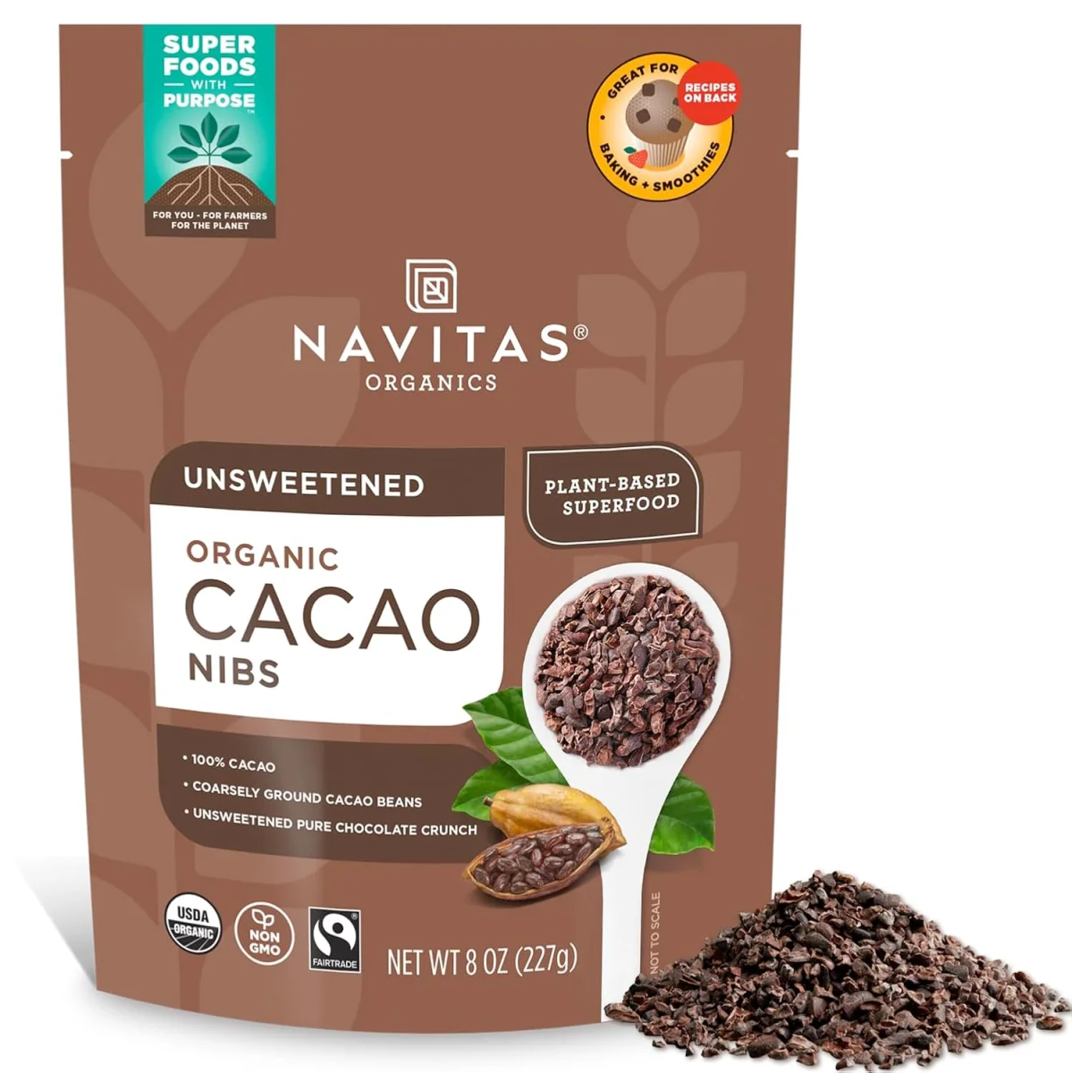 Navitas Organics Organic Unsweetened Cacao Nibs - 8 oz