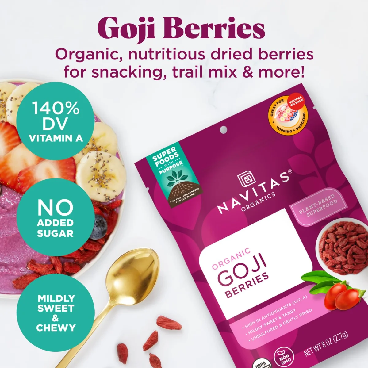 Navitas Organics Goji Berries - 4 oz
