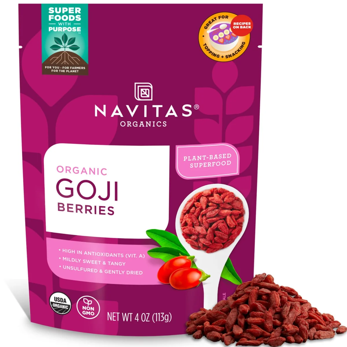 Navitas Organics Goji Berries - 4 oz